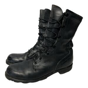 WELLCO BLACK LEATHER MILITARY COMBAT MEN'S BOOTS NS 4-97 SZ 6R